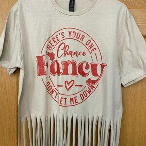 Fancy Reba Fringe Tee women's sz medium country concert